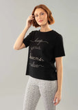 Lisette-Amari 23 1/2'' T-Shirt With Writing Embroidery