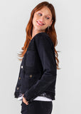Lisette- Frances 19'' Jean Jacket With Lace Insert