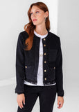 Lisette- Frances 19'' Jean Jacket With Lace Insert