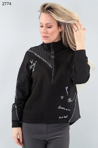 Michael Tyler- Layered Sweater W-Zipper