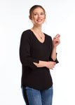 FDJ-3/4 Sleeve V-Neck Top