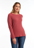 FDJ- Long Sleeve Boat Neck Top