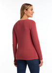 FDJ- Long Sleeve Boat Neck Top