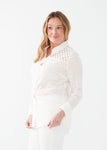 FDJ- Patchwork Eyelet White Tunic