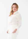 FDJ- Patchwork Eyelet White Tunic