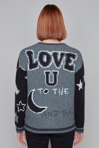 Carre Noir- Love You Sweater Jacket