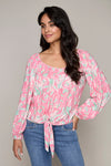 Carre Noir - Tropical Print Blouse