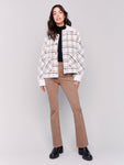 Charlie B-Short Plaid Knit Jacket