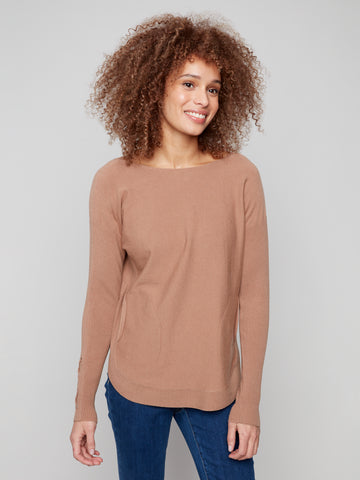Charlie B- Round Hem Sweater