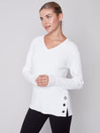 Charlie B - Sweater With Side Eyelet Detail