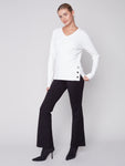 Charlie B - Sweater With Side Eyelet Detail