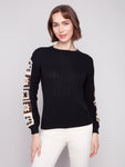 Charlie B- Crochet Sleeve Sweater