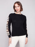 Charlie B- Crochet Sleeve Sweater
