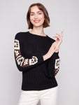 Charlie B- Crochet Sleeve Sweater