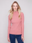 Charlie B- Ribbed Mock Neck Sweater