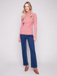 Charlie B- Ribbed Mock Neck Sweater