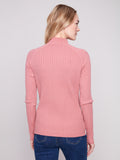 Charlie B- Ribbed Mock Neck Sweater