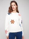 Charlie B-Sweater with Boucle Flowers
