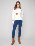 Charlie B-Sweater with Boucle Flowers