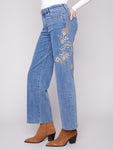 Charlie B - Flower and Sequin Embroidered Jeans
