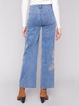 Charlie B - Flower and Sequin Embroidered Jeans