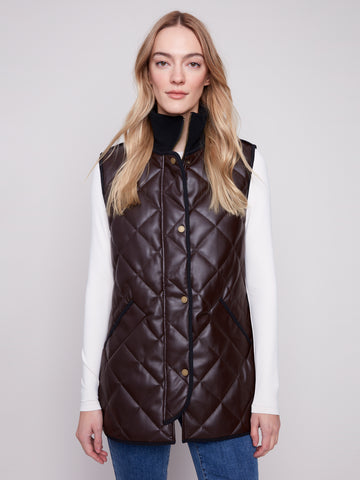 Charlie B- Faux Leather Vest