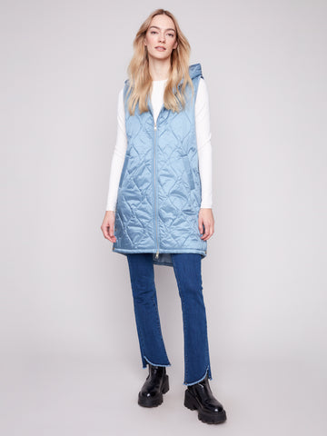 Charlie B - Long Pearlized Puffer Vest