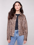 Charlie B- Leopard Print Scuba Coat