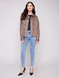 Charlie B- Leopard Print Scuba Coat