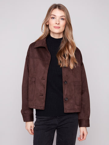Charlie B- Faux Suede Jacket