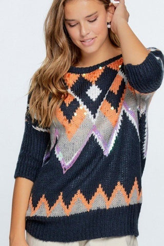 Davi & Dani - Aztec pattern Sweater