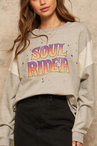 Vintage Canvas - French terry knit graphic sweatshirt