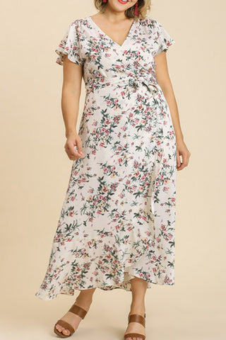 Umgee - Floral print wrapped dress