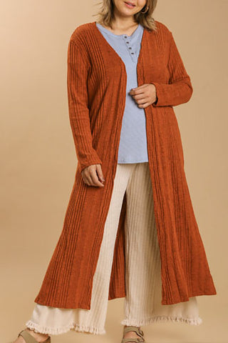 Umgee - Open front long body cardigan