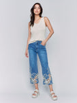 Charlie B- Flare Leg Pant with Lace