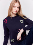 Charlie B- Crew Neck Heart Sweater