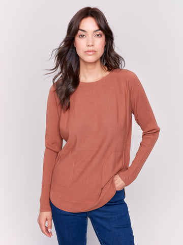 Charlie B- Round Hem Sweater