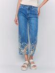 Charlie B- Flare Leg Pant with Lace