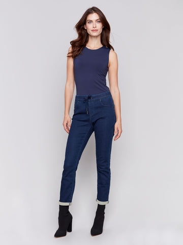 Charlie B- Knit Denim Pant