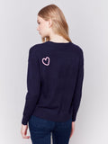 Charlie B- Crew Neck Heart Sweater