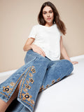 Charlie B- Embroidered Bell Bottom Jean