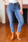 Judy Blue - Meduim Blue Cuffed Jeans