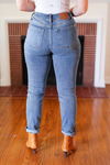 Judy Blue - Meduim Blue Cuffed Jeans