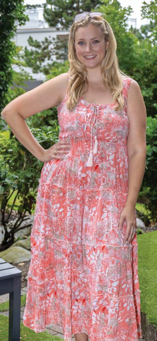Papa Fashions - Crinkle Tiered Dress