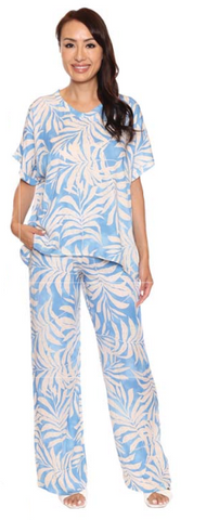 Sorella - Tropical blue T-shirt Blouse