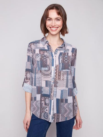 Charlie B - Patchwork Blouse