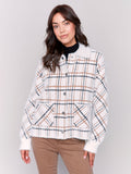 Charlie B-Short Plaid Knit Jacket