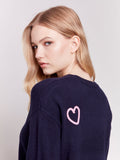 Charlie B- Crew Neck Heart Sweater