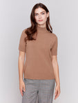 Charlie B - Mock Neck Short Sleeve Sweater