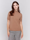 Charlie B - Mock Neck Short Sleeve Sweater